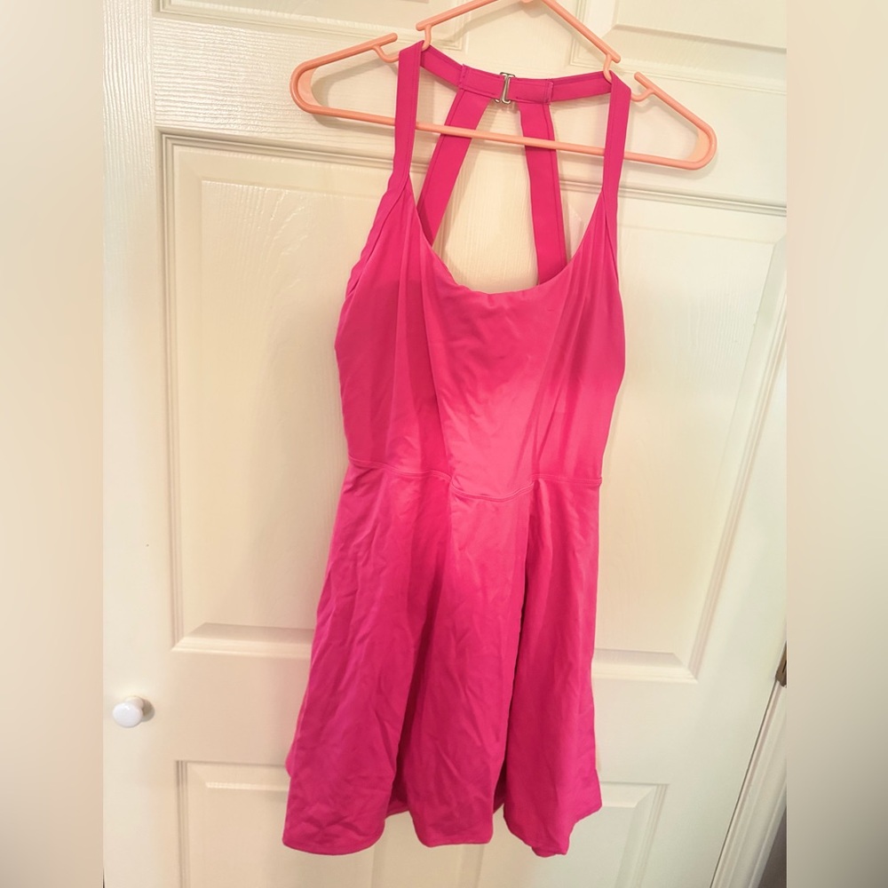 Halara Bright Pink Easy Peezy Athletic Dress
